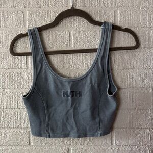 Kith Slate Blue Ribbed Crop Top